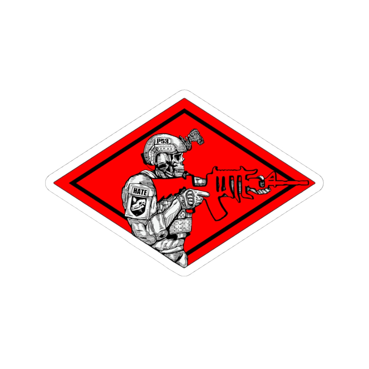 Copy of Undead Commando Kiss-Cut Stickers for Bold Expression, Waterproof Decals for Laptop, Gear, Motorcycle, Gifts for Men, Military Decor