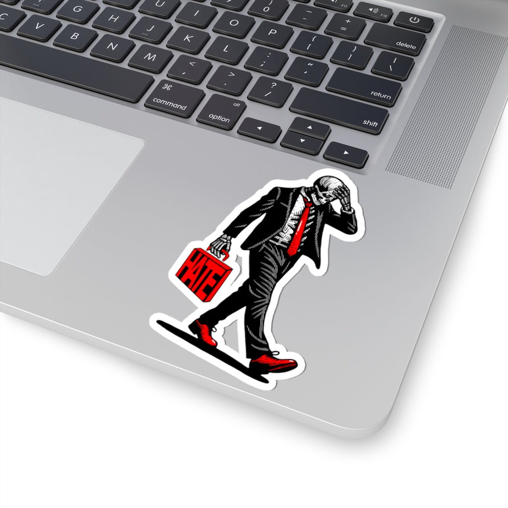 Corporate Hate Kiss-Cut Sticker for Anti-Hate Messaging, Laptop Decals, Vinyl Art, Quirky Gifts for Activists, Statement Accessories