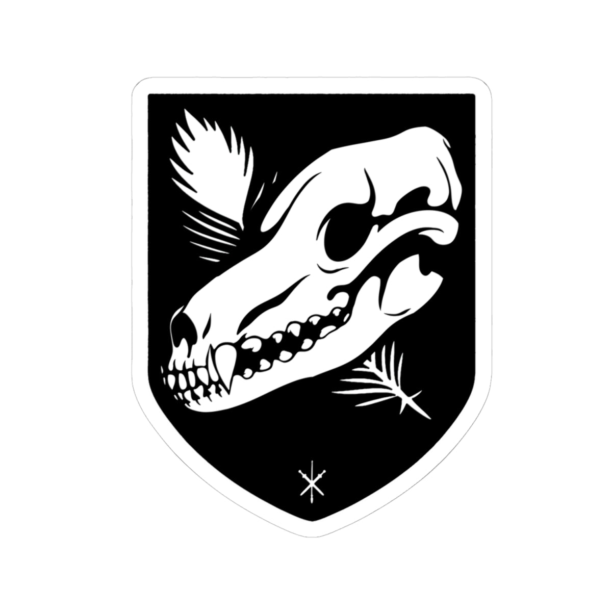 Coyote Men Patch,  Kiss-Cut Stickers | Edgy Decor, Laptop Stickers, Unique Gift, Dark Aesthetic, Nature Lover