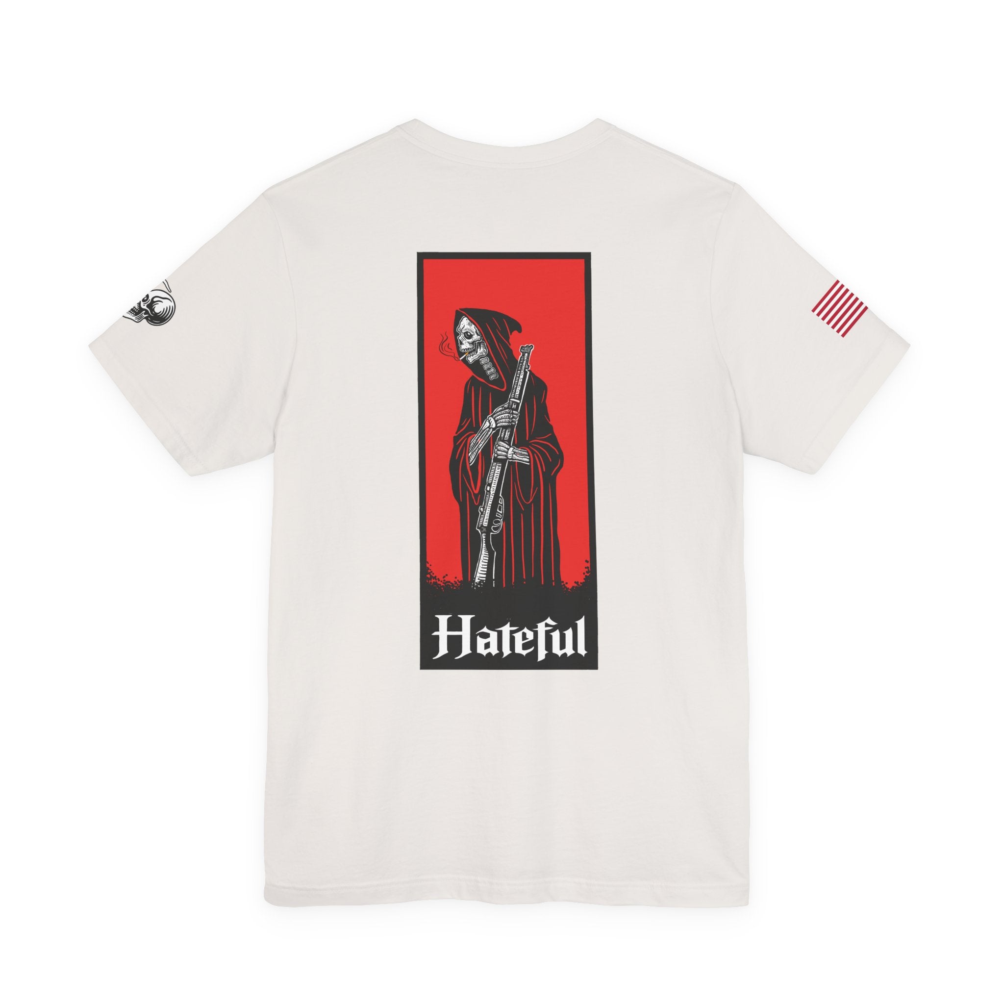 REAPER MARKSMAN Hateful Graphic Tee - Unisex Jersey Short Sleeve T-shirt for Music Lovers, Festivals, Gifts, Casual Wear, Street Style