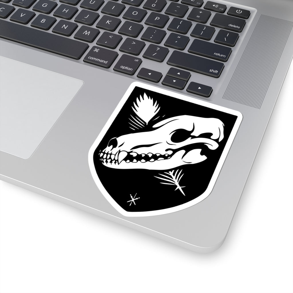 Coyote Men Patch,  Kiss-Cut Stickers | Edgy Decor, Laptop Stickers, Unique Gift, Dark Aesthetic, Nature Lover