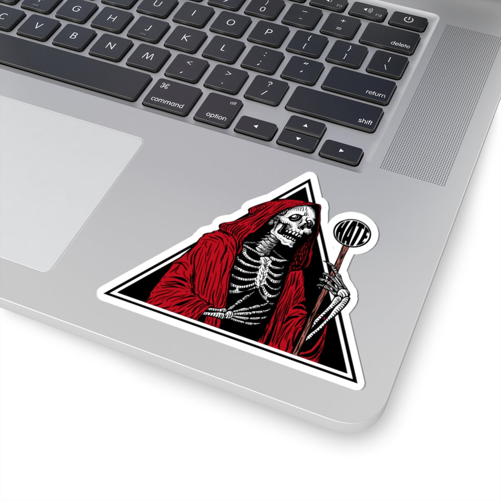 Occultist Necromancer Kiss-Cut Stickers, Dark Aesthetic Decals for Laptops, Planners, Gifts, Gothic Skeleton, Creepy Art