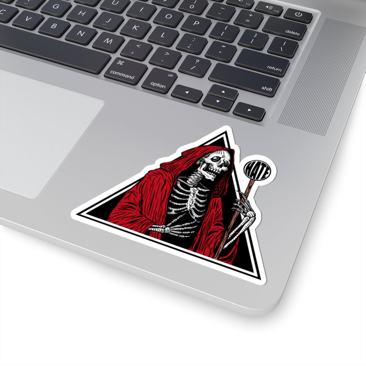Occultist Necromancer Kiss-Cut Stickers, Dark Aesthetic Decals for Laptops, Planners, Gifts, Gothic Skeleton, Creepy Art