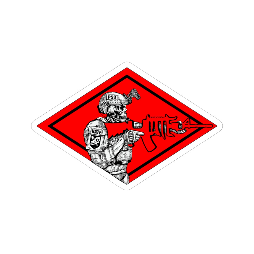Undead Commando Kiss-Cut Stickers for Bold Expression, Waterproof Decals for Laptop, Gear, Motorcycle, Gifts for Men, Military Decor